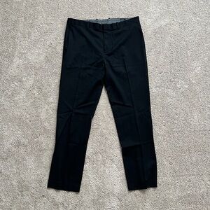 The Tie Bar Black Dress Pants - Tailored Front Crease